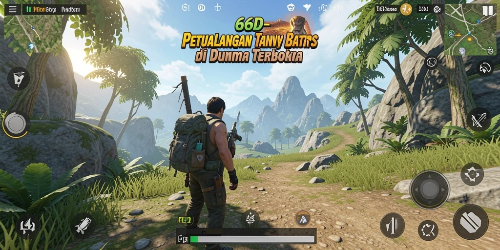 Tangkapan layar dari gameplay Open World yang menakjubkan di 66D.