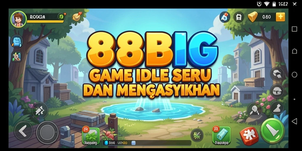Screenshot utama 88BIG menampilkan karakter beraksi dalam game Idle.