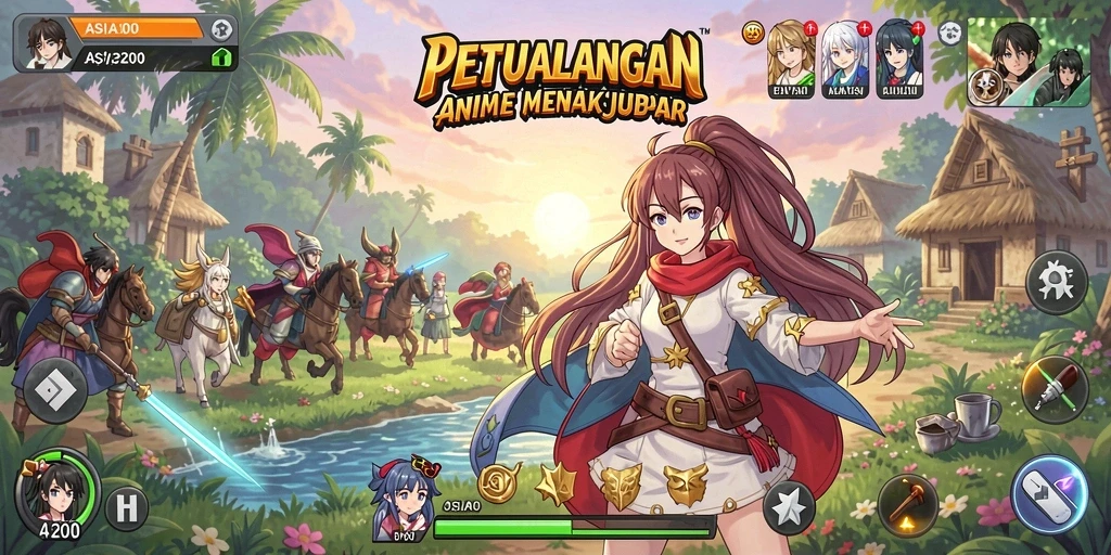 Tampilan visual permainan ASIA200 yang penuh warna dan menakjubkan.