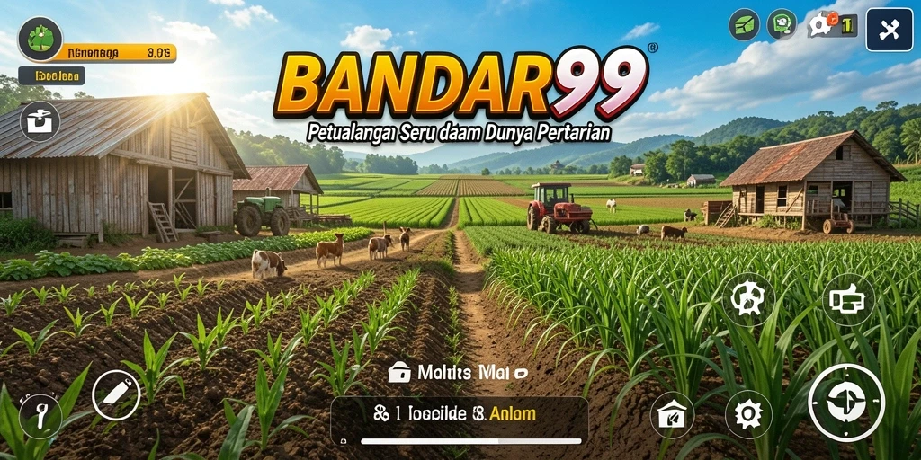 Screenshot gameplay BANDAR99 dengan visual pertanian yang menakjubkan.