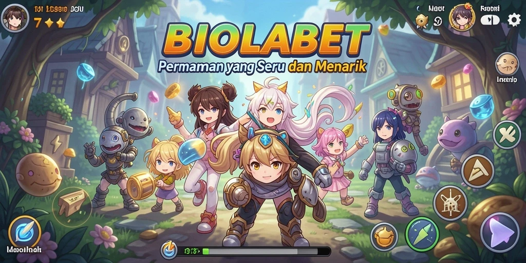 Tampilan menarik dari gameplay Anime di BIOLABET.