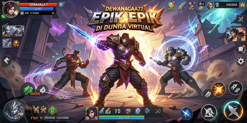 Screenshot utama DEWANAGA77 menampilkan aksi pertarungan yang mendebarkan.