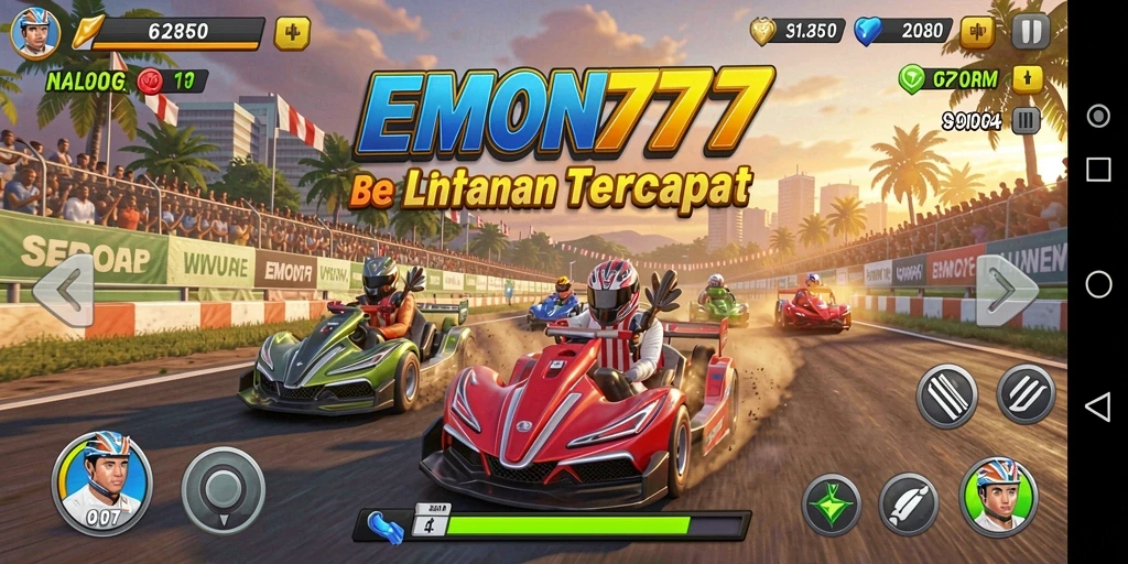 Tampilan gameplay menegangkan dalam balapan kecepatan tinggi.