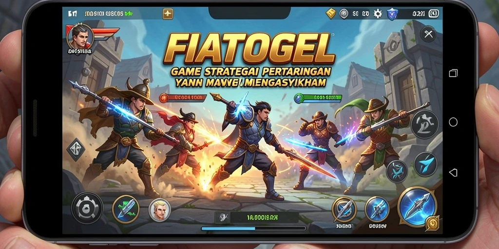 Tampilan gameplay FIATOGEL yang menarik dalam battle strategy.