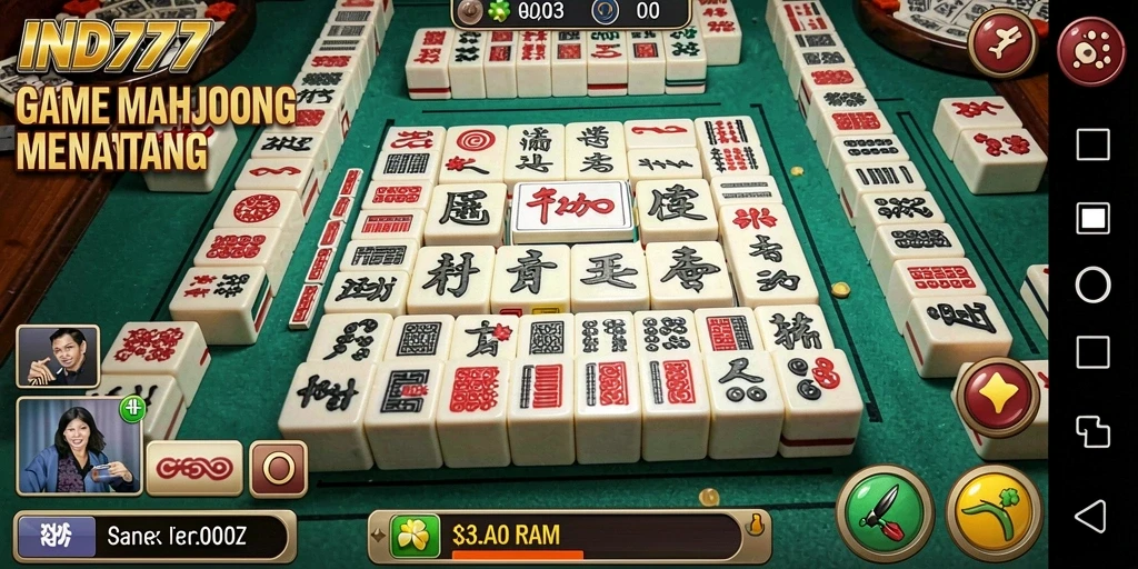 Tampilan gameplay seru dalam game Mahjong IND777.