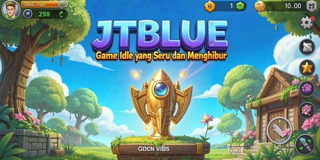 Screenshot menunjukkan gameplay JTBLUE yang menarik dan interaktif.