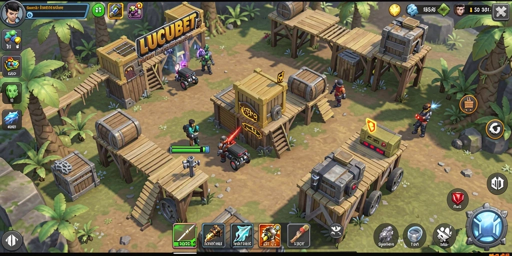 Gameplay mendebarkan dari LUCUBET dalam genre Tower Defense.