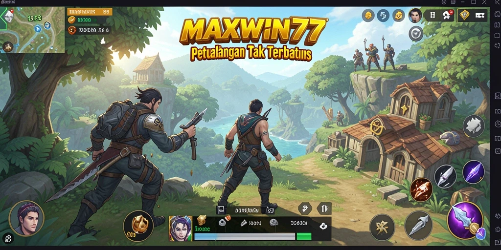 Tampilan gameplay di dunia terbuka yang luas dan menakjubkan.