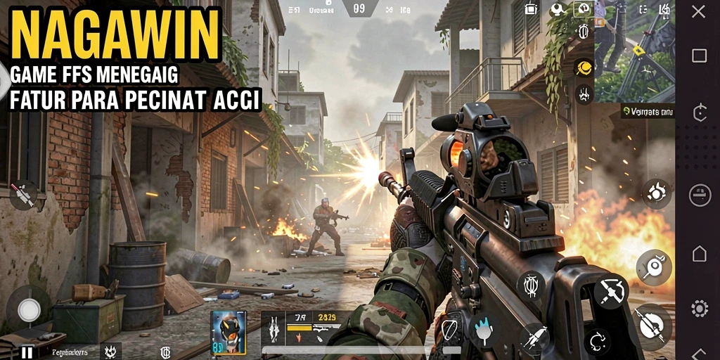 Tampilan gameplay NAGAWIN yang mendebarkan dan grafis menawan.