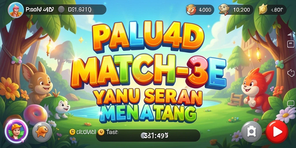 Tampilan gameplay seru di PALU4D dengan tantangan Match-3.