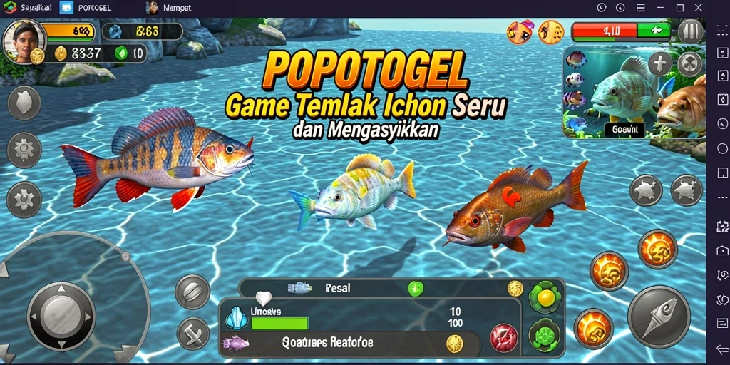 Gambaran gameplay Tembak Ikan yang menarik di POPOTOGEL.