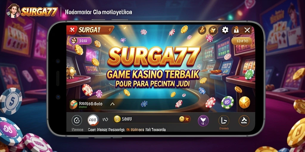 Screenshot SURGA77 menampilkan gameplay Kasino yang mengasyikkan dan interaktif.