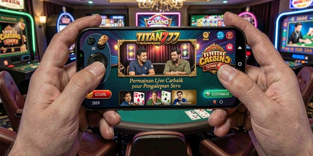 Tampilan gameplay yang mendebarkan dari TITAN777 Live Casino.