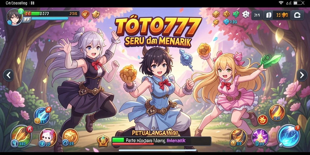Tampilan gameplay TOTO777 yang menarik dengan karakter Anime.