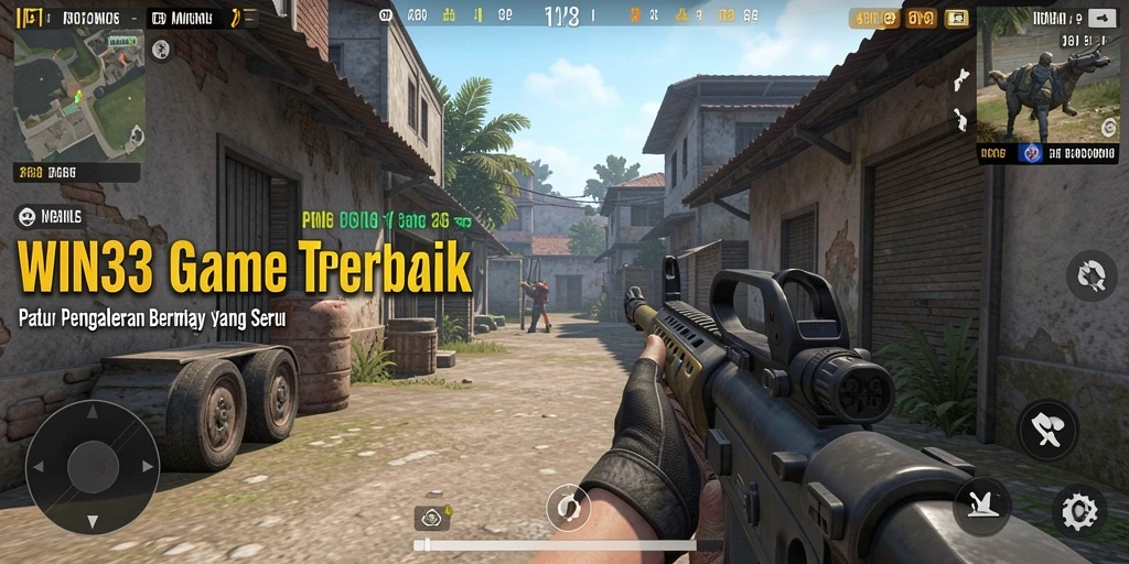 Tampilan mendebarkan dari gameplay FPS WIN33 yang intens.