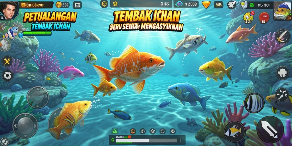 Tampilan gameplay X168 yang seru saat menembak ikan.